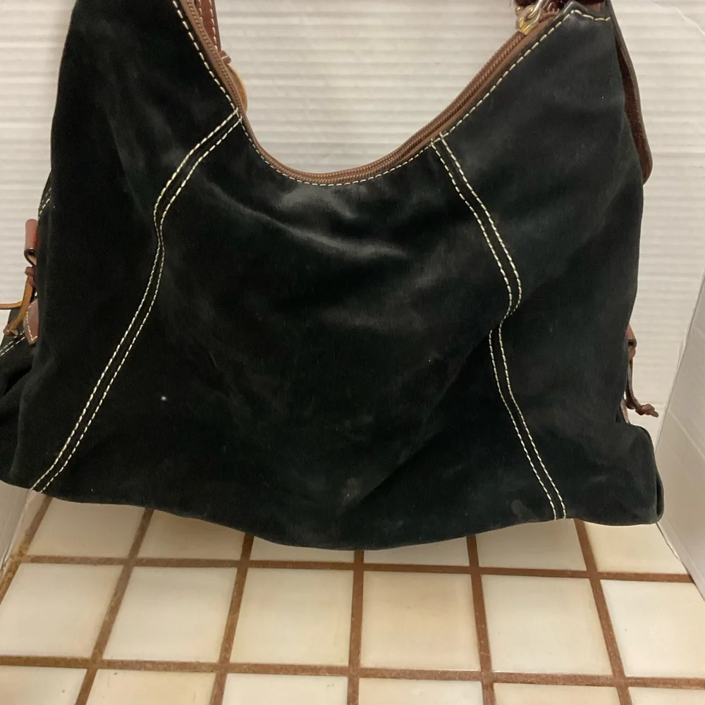 Dooney & Bourke Black and Brown Shoulder Bag - Picture 5 of 15